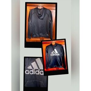 Adidas Black Hoodie with White Logo #1612